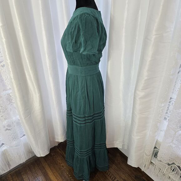 Boden Trim Detail Maxi Dress Deep Forest Green US 2 Womens Spring Photos Boho - Picture 12 of 12